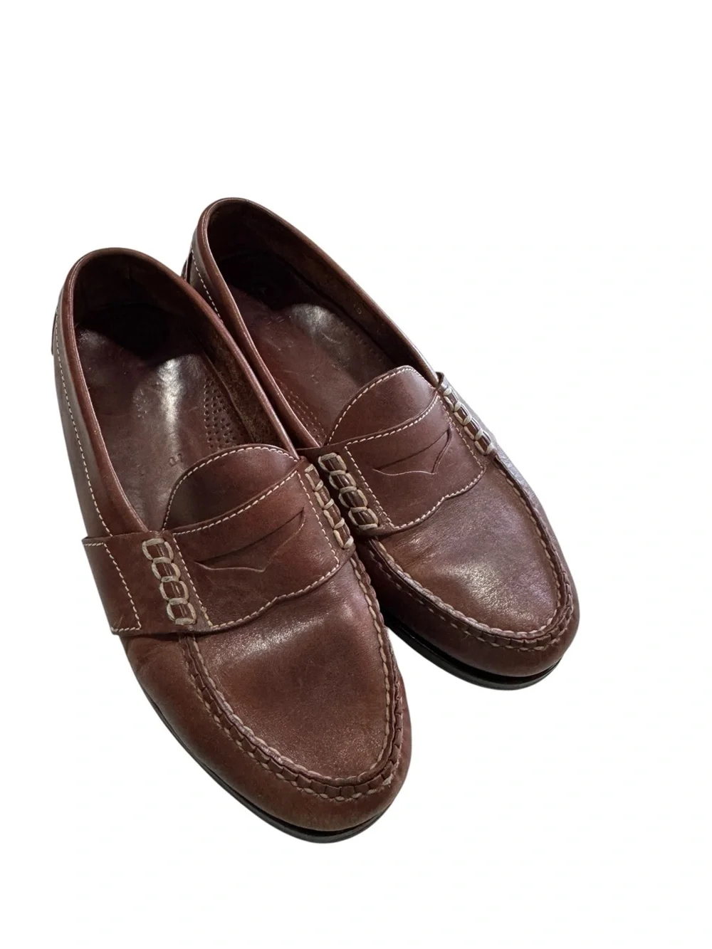 Cole Haan Brown Leather Penny Loafers Slip On Shoes Men Size 10 D
